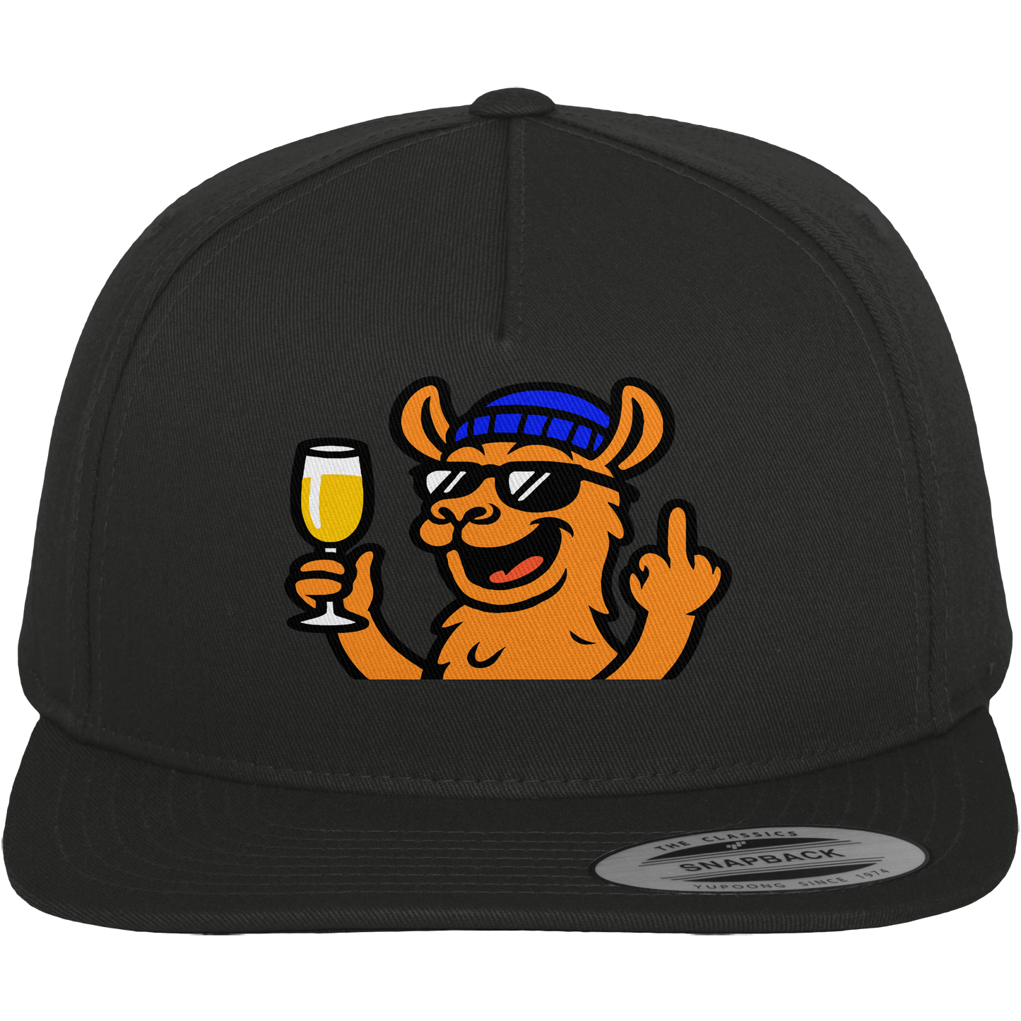 Lama mit Mittelfinger – Der ultimative Stoppschild für Laberer - Premium Snapback