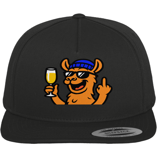 Lama mit Mittelfinger – Der ultimative Stoppschild für Laberer - Premium Snapback