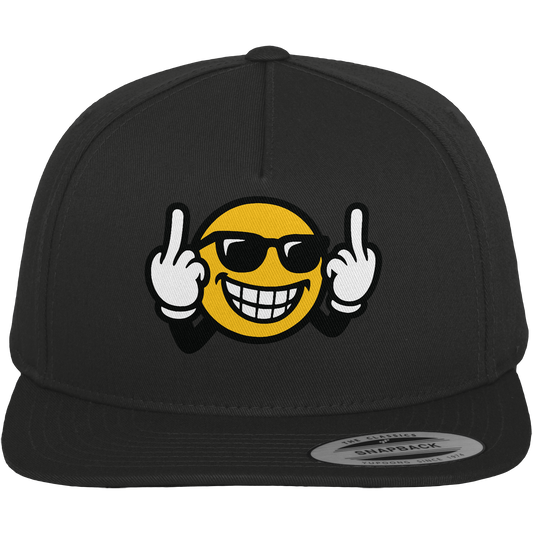 Smiley mit Mittelfinger – Nett lächeln. Weitergehen. - Premium Snapback