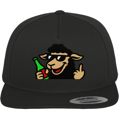 Schaf mit Mittelfinger im Partymodus – Zu viel Konfetti, zu wenig Geduld  - Premium Snapback