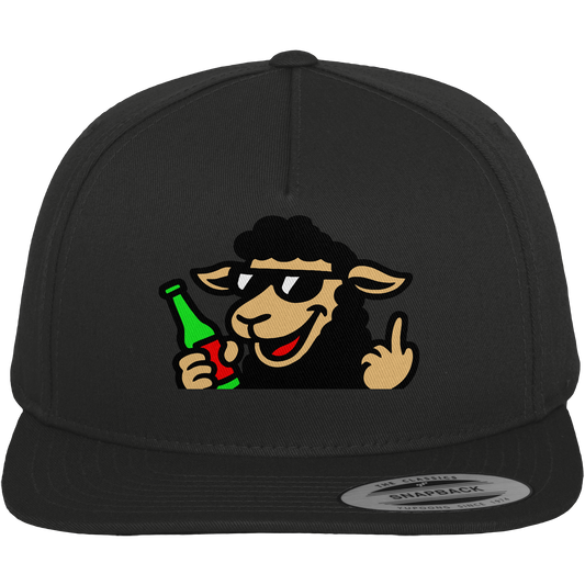 Schaf mit Mittelfinger im Partymodus – Zu viel Konfetti, zu wenig Geduld  - Premium Snapback