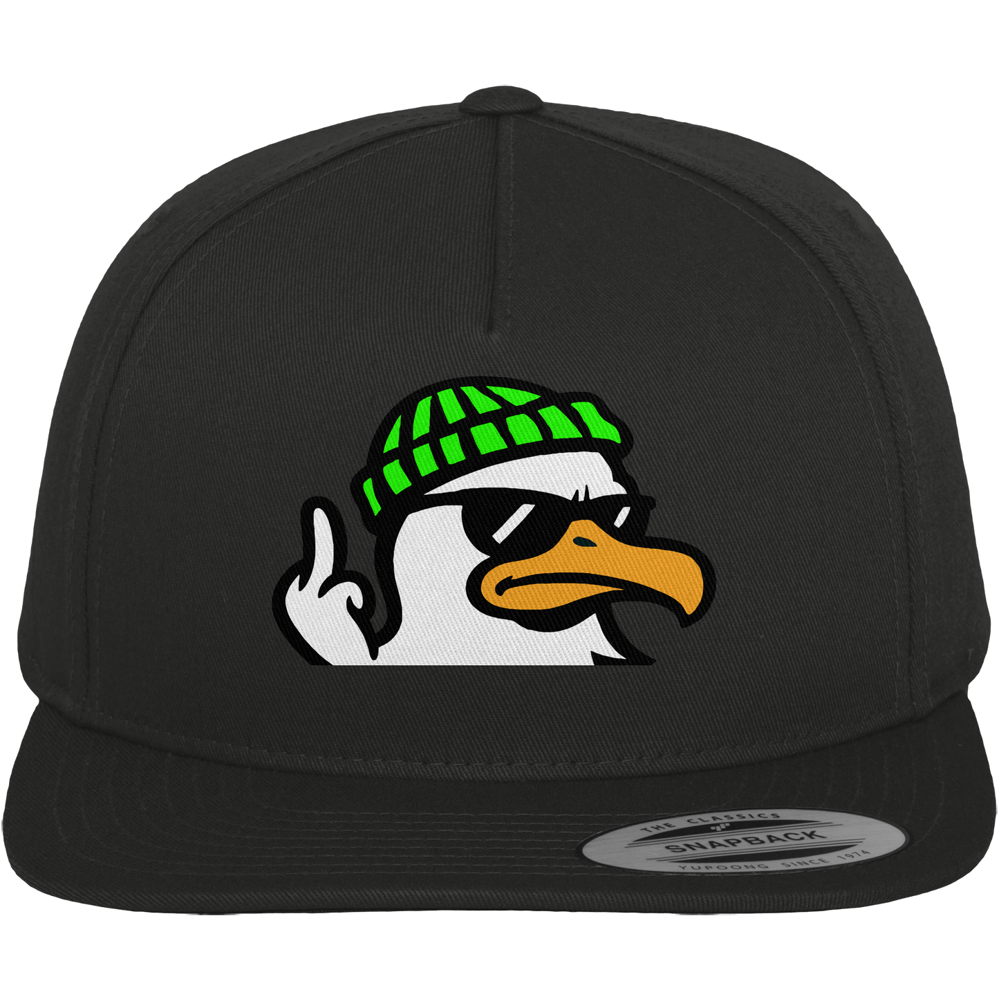 Möwe mit Mittelfinger – Klarstellung in Federform - Premium Snapback