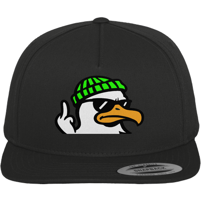 Möwe mit Mittelfinger – Klarstellung in Federform - Premium Snapback