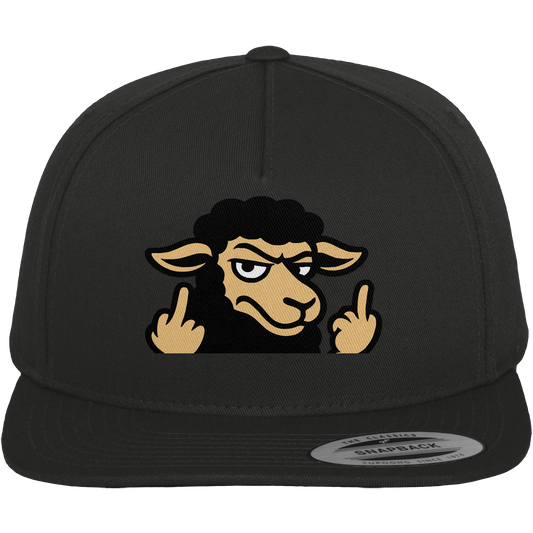 Schwarzes Schaf mit Mittelfinger – Das stille Nein in Stoffform - Premium Snapback