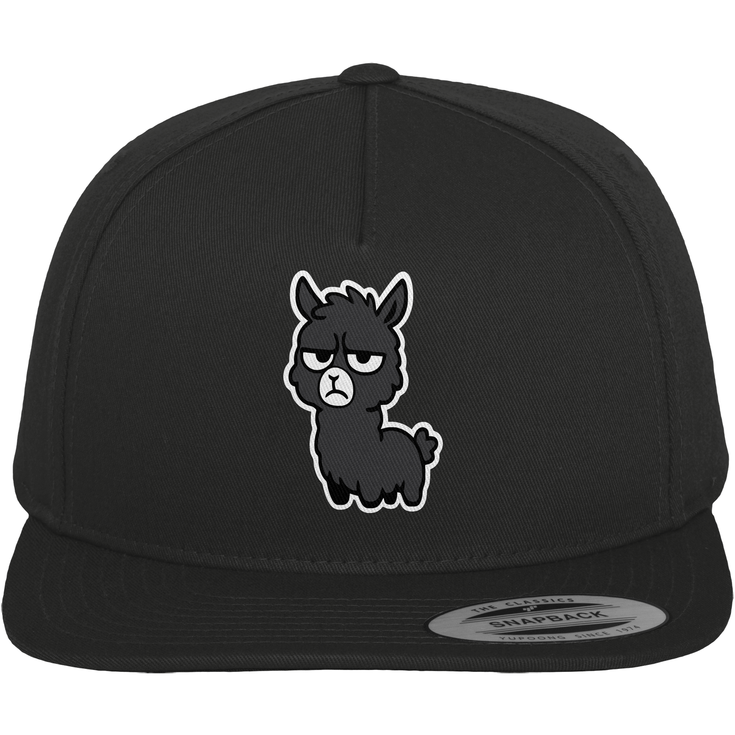 Alpaka mit Augenrollen & hochgezogener Lippe – Bitte nicht heute, Mensch - Premium Snapback