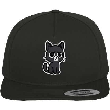 Schwarze Katze mit trotzigen Blick – Management-Ebene: Katze - Premium Snapback