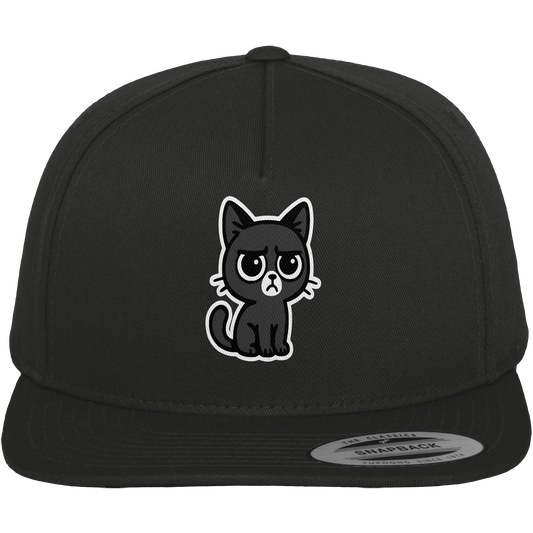 Schwarze Katze mit trotzigen Blick – Management-Ebene: Katze - Premium Snapback