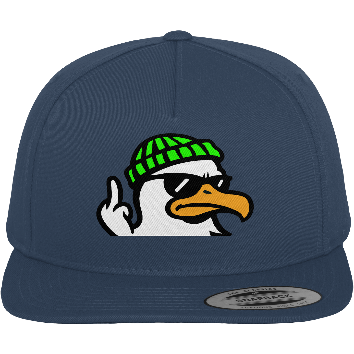 Möwe mit Mittelfinger – Klarstellung in Federform - Premium Snapback