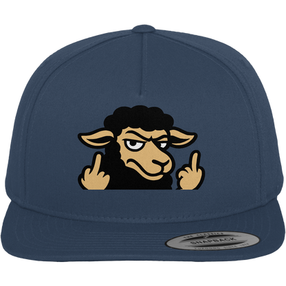Schwarzes Schaf mit Mittelfinger – Das stille Nein in Stoffform - Premium Snapback
