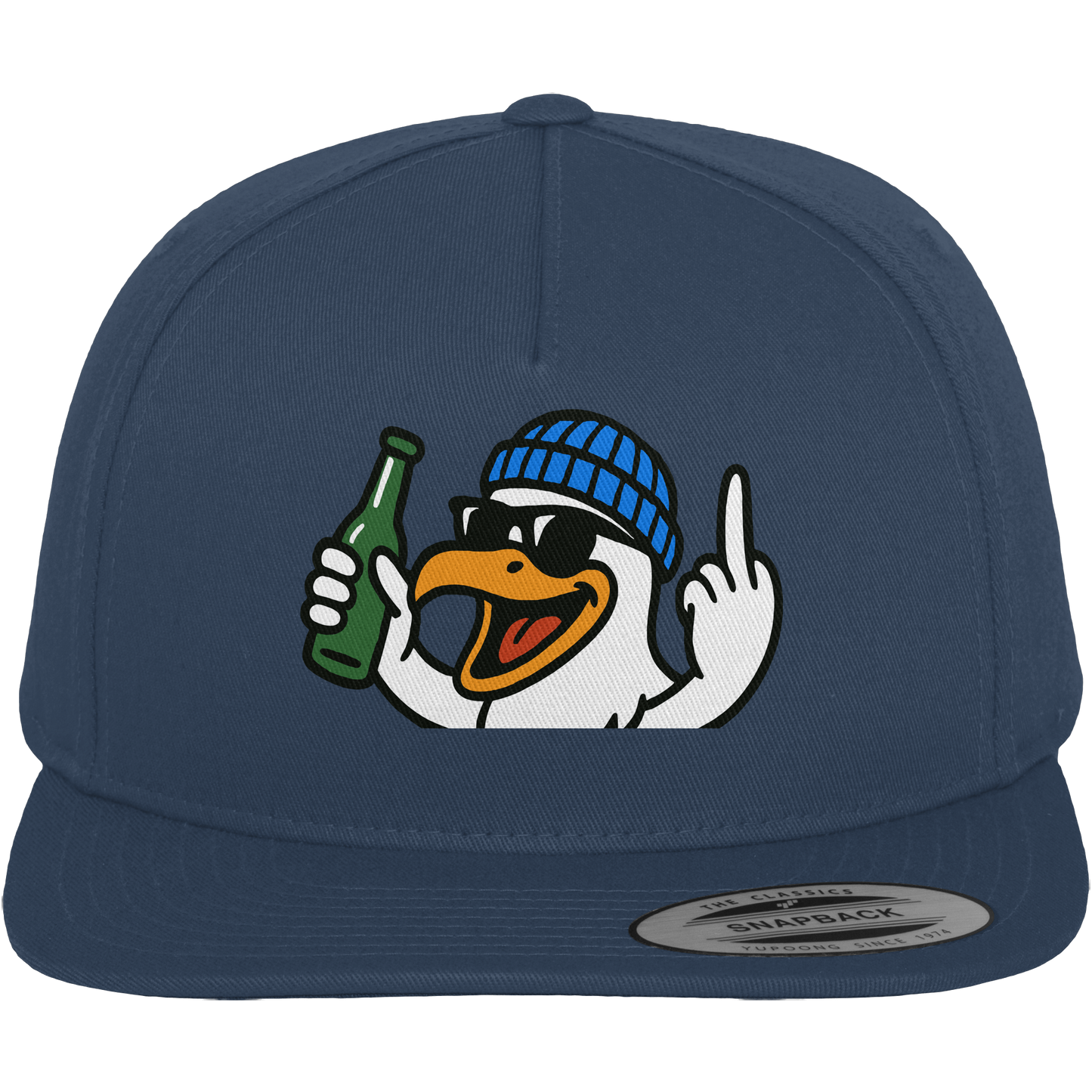 Möwe mit Mittelfinger – Der fliegende Cocktail der Verweigerung - Premium Snapback