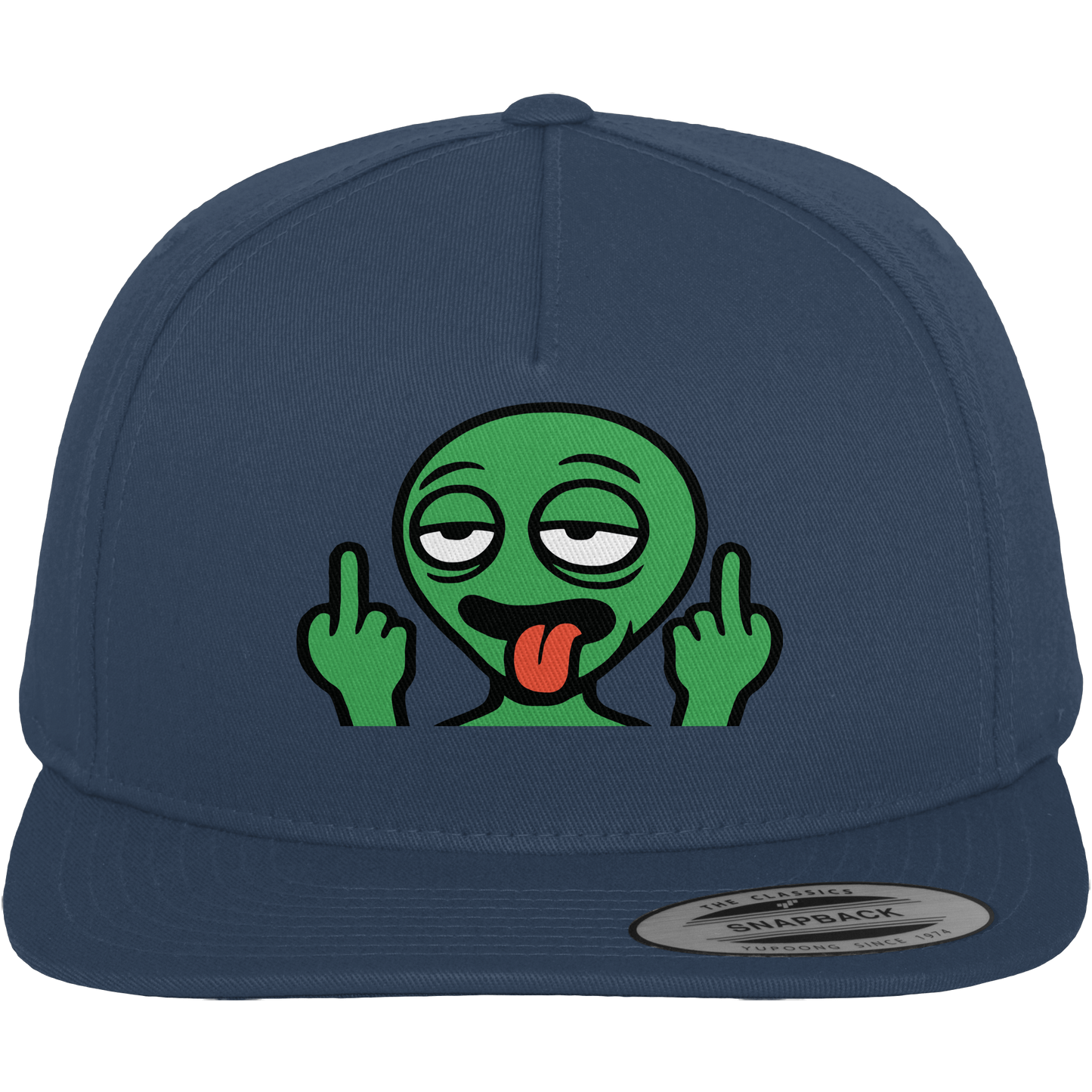 Alien mit Mittelfinger – Ich will nach Hause, aber erst flippe ich euch noch - Premium Snapback