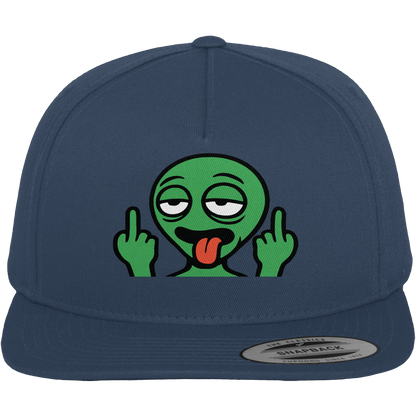 Alien mit Mittelfinger – Ich will nach Hause, aber erst flippe ich euch noch - Premium Snapback