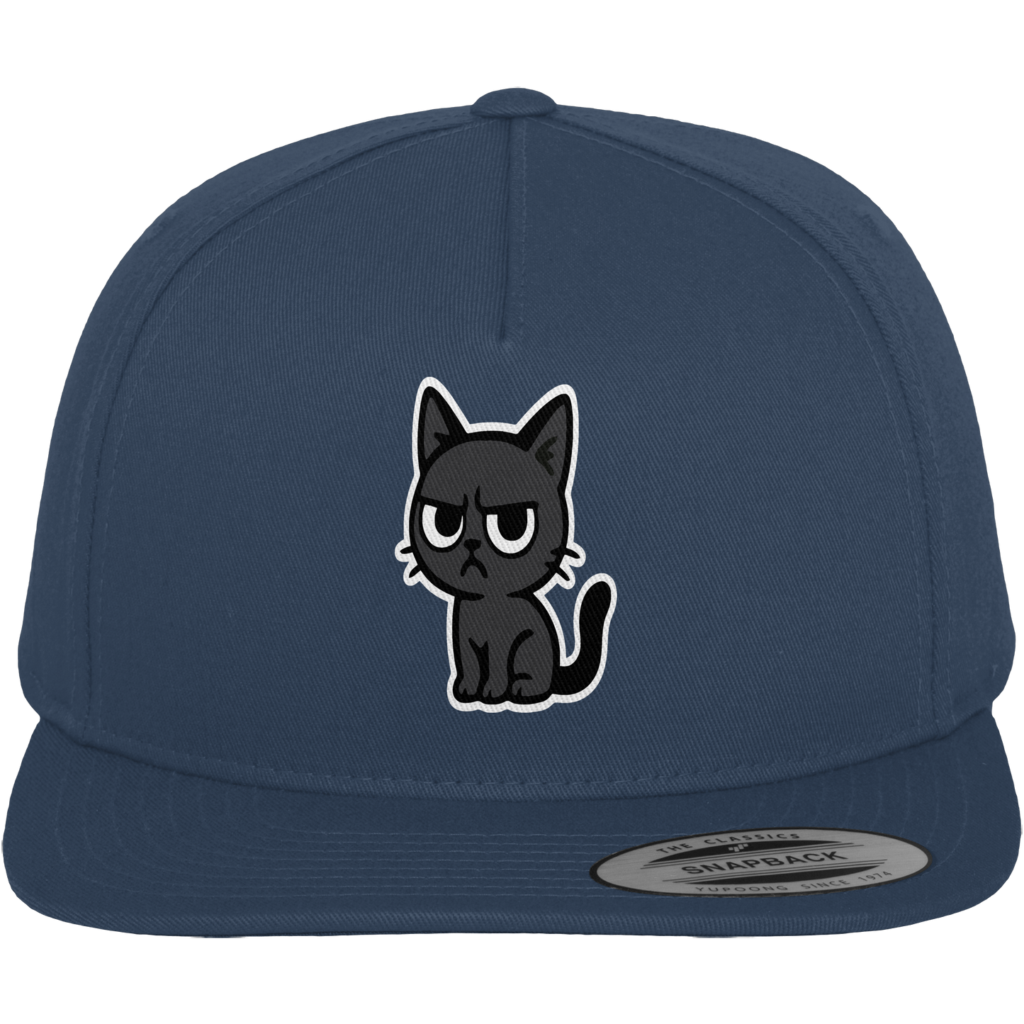 Schwarze Katze mit erhobenem Blick – Katzen haben Personal - Premium Snapback
