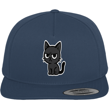Schwarze Katze mit erhobenem Blick – Katzen haben Personal - Premium Snapback