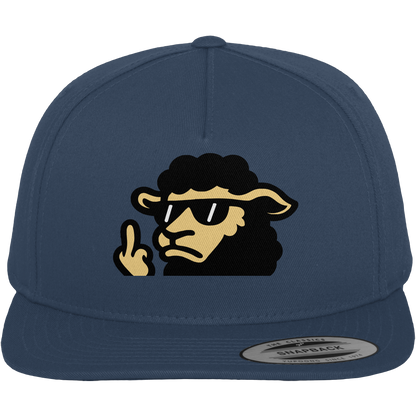 Schwarzes Schaf mit Mittelfinger – Lieber auffallen als mitlaufen - Premium Snapback