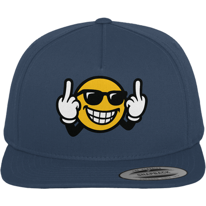 Smiley mit Mittelfinger – Nett lächeln. Weitergehen. - Premium Snapback