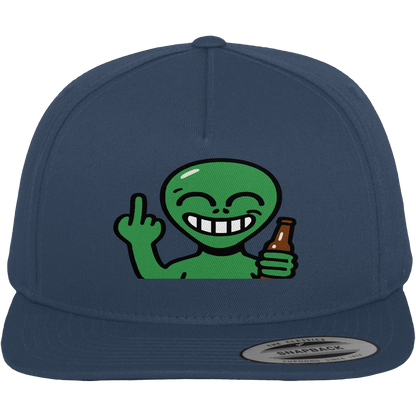 Alien mit Mittelfinger – Cosmic Party, irdischer Finger - Premium Snapback