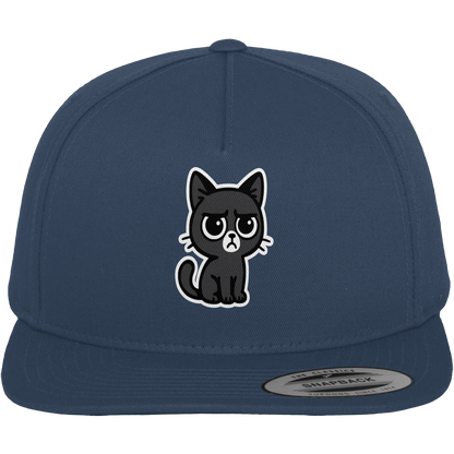Schwarze Katze mit trotzigen Blick – Management-Ebene: Katze - Premium Snapback
