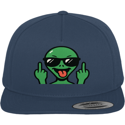 Alien mit Mittelfinger – Grüße vom Planeten Genervt - Premium Snapback