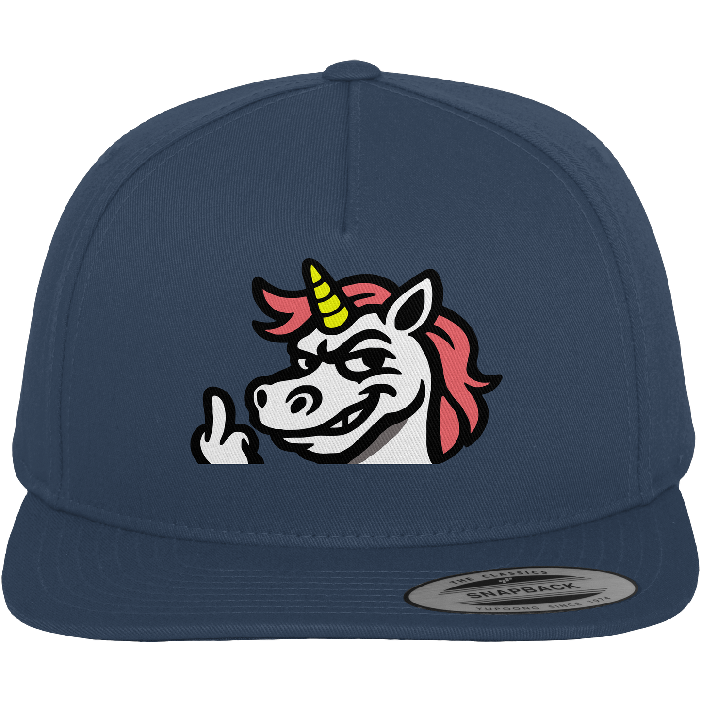 Einhorn mit Mittelfinger – Zu süß zum Ertragen, zu frech zum Ignorieren - Premium Snapback