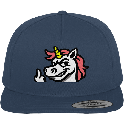 Einhorn mit Mittelfinger – Zu süß zum Ertragen, zu frech zum Ignorieren - Premium Snapback