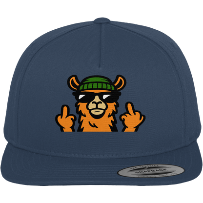 Lama mit Mittelfinger – Dein freches Statement gegen nervige Fragen und blöde Menschen - Premium Snapback