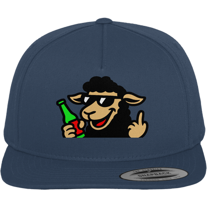 Schaf mit Mittelfinger im Partymodus – Zu viel Konfetti, zu wenig Geduld  - Premium Snapback