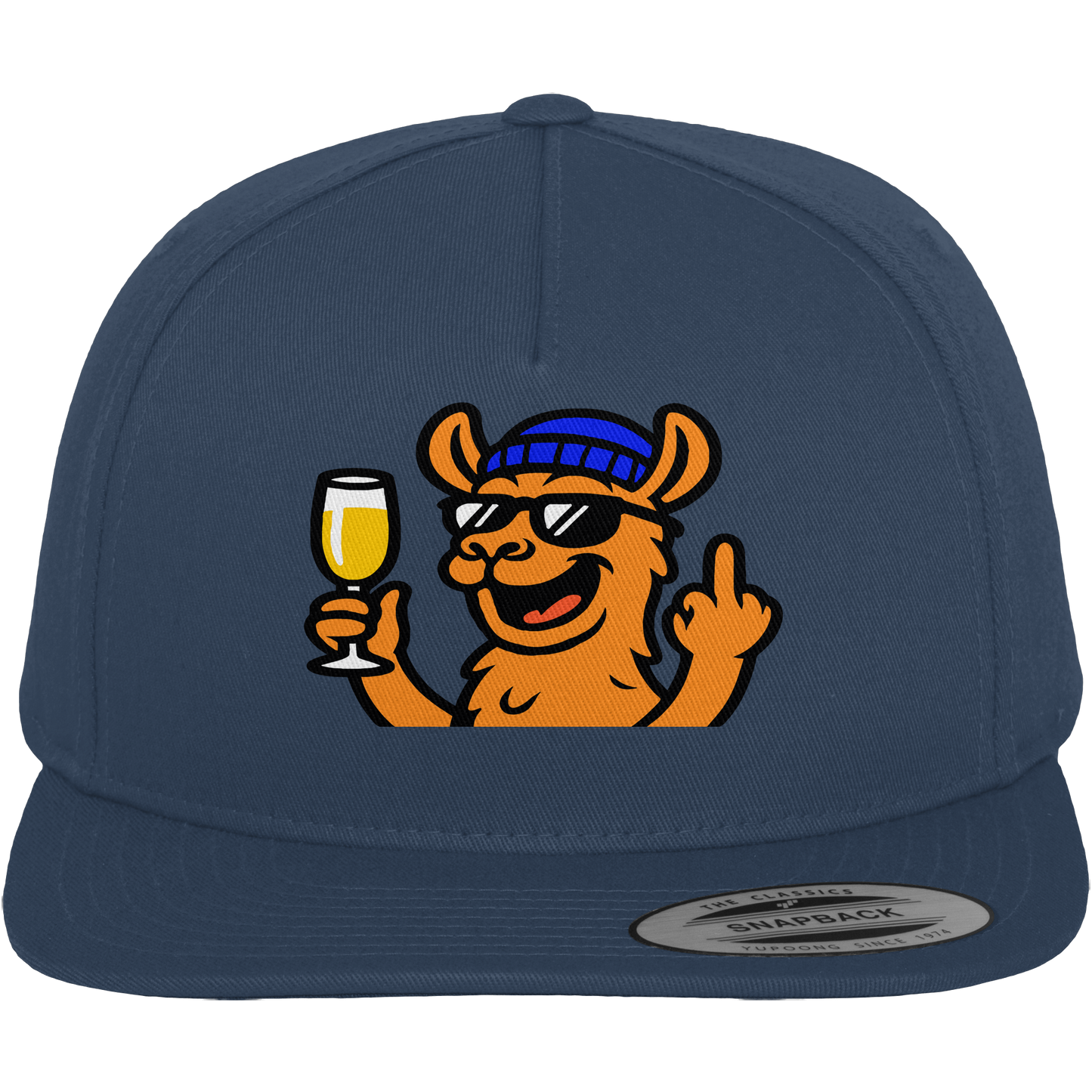 Lama mit Mittelfinger – Der ultimative Stoppschild für Laberer - Premium Snapback