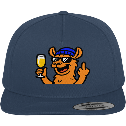 Lama mit Mittelfinger – Der ultimative Stoppschild für Laberer - Premium Snapback