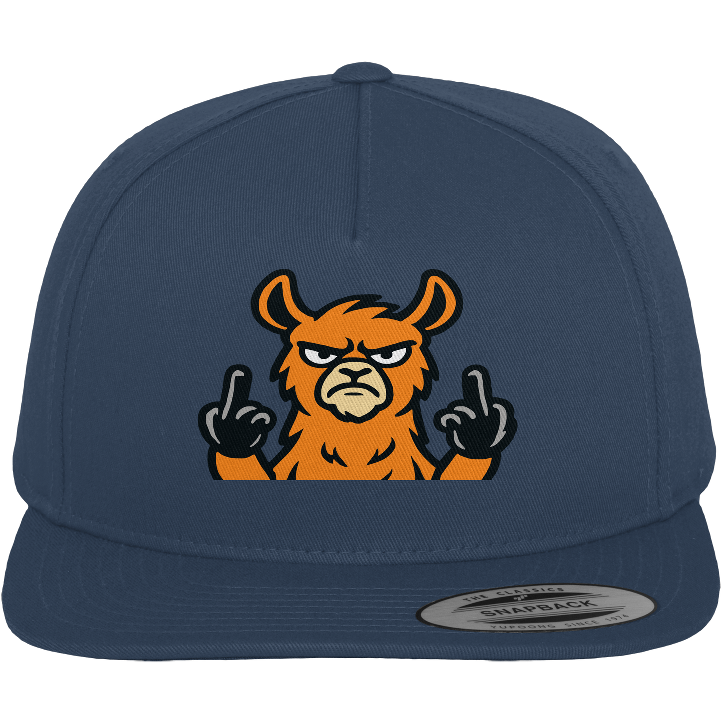 Lama mit Mittelfinger – Das Modeaccessoire für klare Kante und Ruhe - Premium Snapback