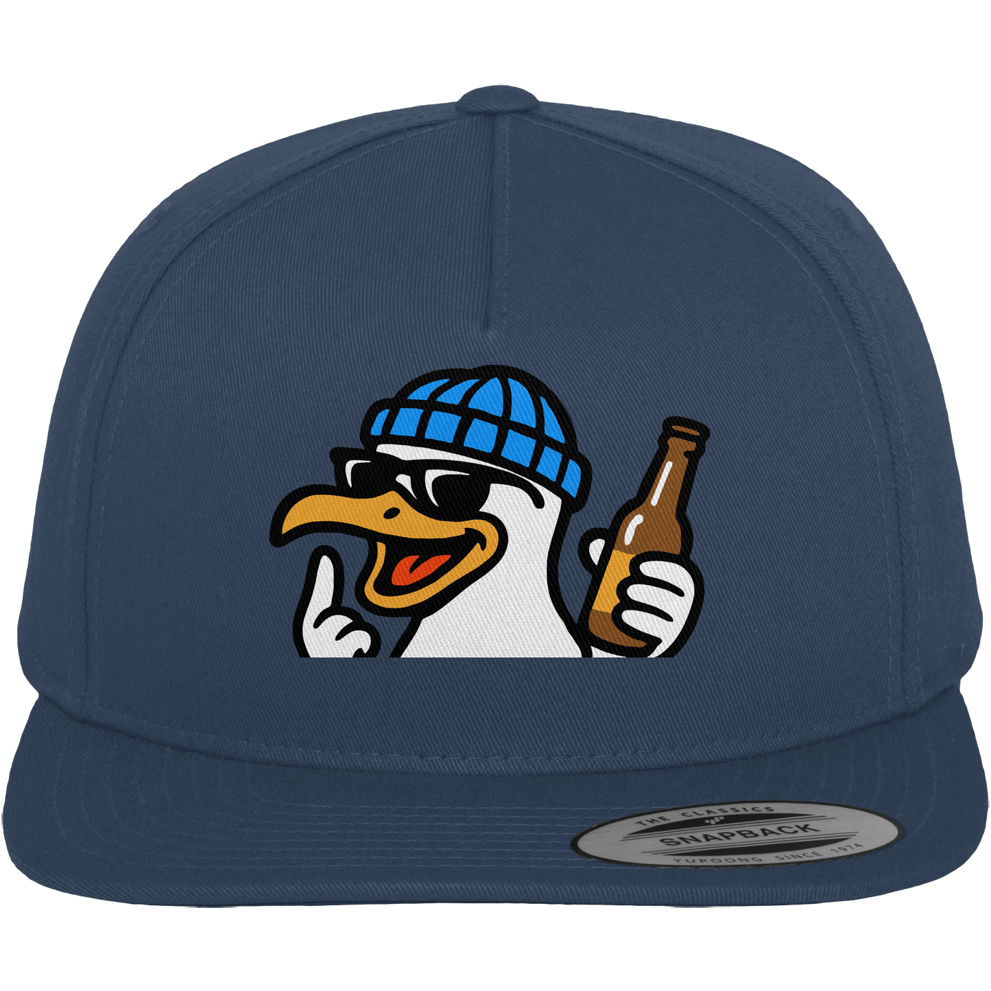 Möwe mit Mittelfinger – Dein nachtaktives Party-Orakel - Premium Snapback