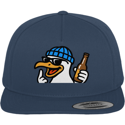 Möwe mit Mittelfinger – Dein nachtaktives Party-Orakel - Premium Snapback