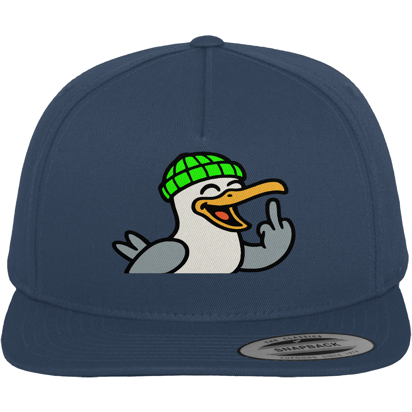 Möwe mit Mittelfinger – Wenn Höflichkeit keine Option mehr ist - Premium Snapback