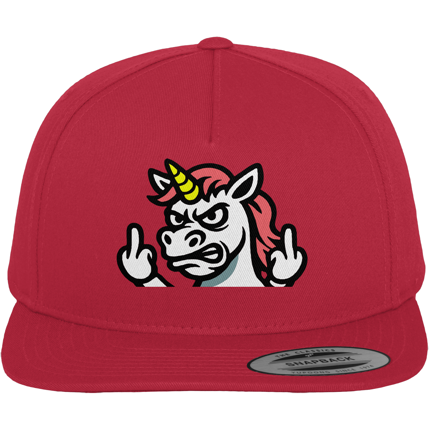 Einhorn mit Mittelfinger – Sag’s mit dem Horn - Premium Snapback