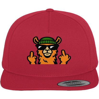 Lama mit Mittelfinger – Dein freches Statement gegen nervige Fragen und blöde Menschen - Premium Snapback