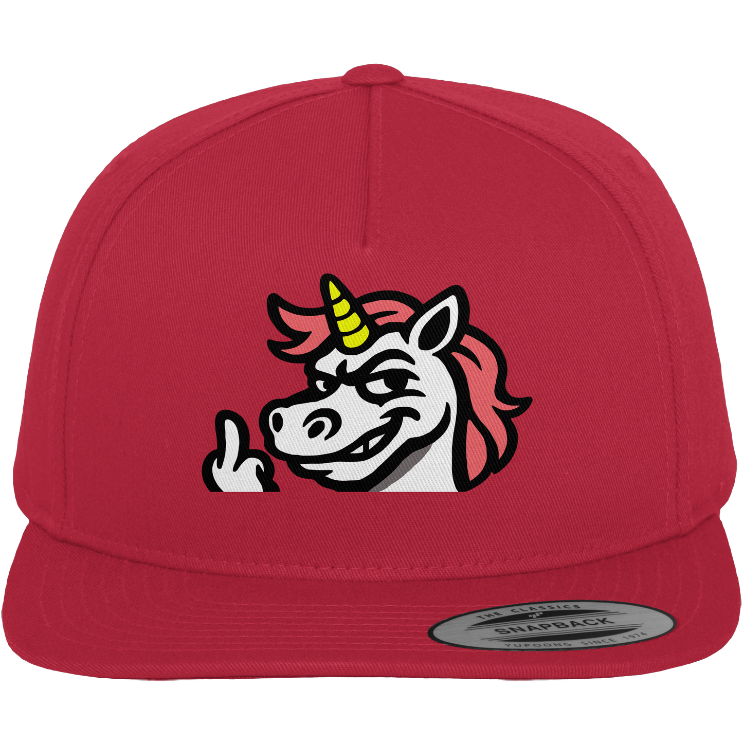 Einhorn mit Mittelfinger – Zu süß zum Ertragen, zu frech zum Ignorieren - Premium Snapback