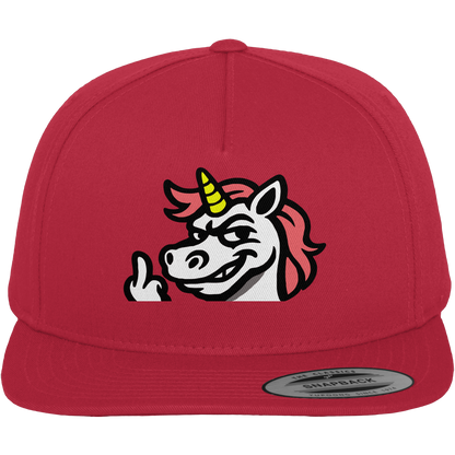 Einhorn mit Mittelfinger – Zu süß zum Ertragen, zu frech zum Ignorieren - Premium Snapback