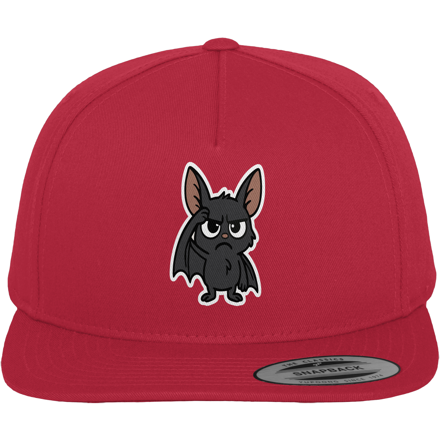 Fledermaus mit hochgezogener Braue – Nachtleben mit Meinung - Premium Snapback