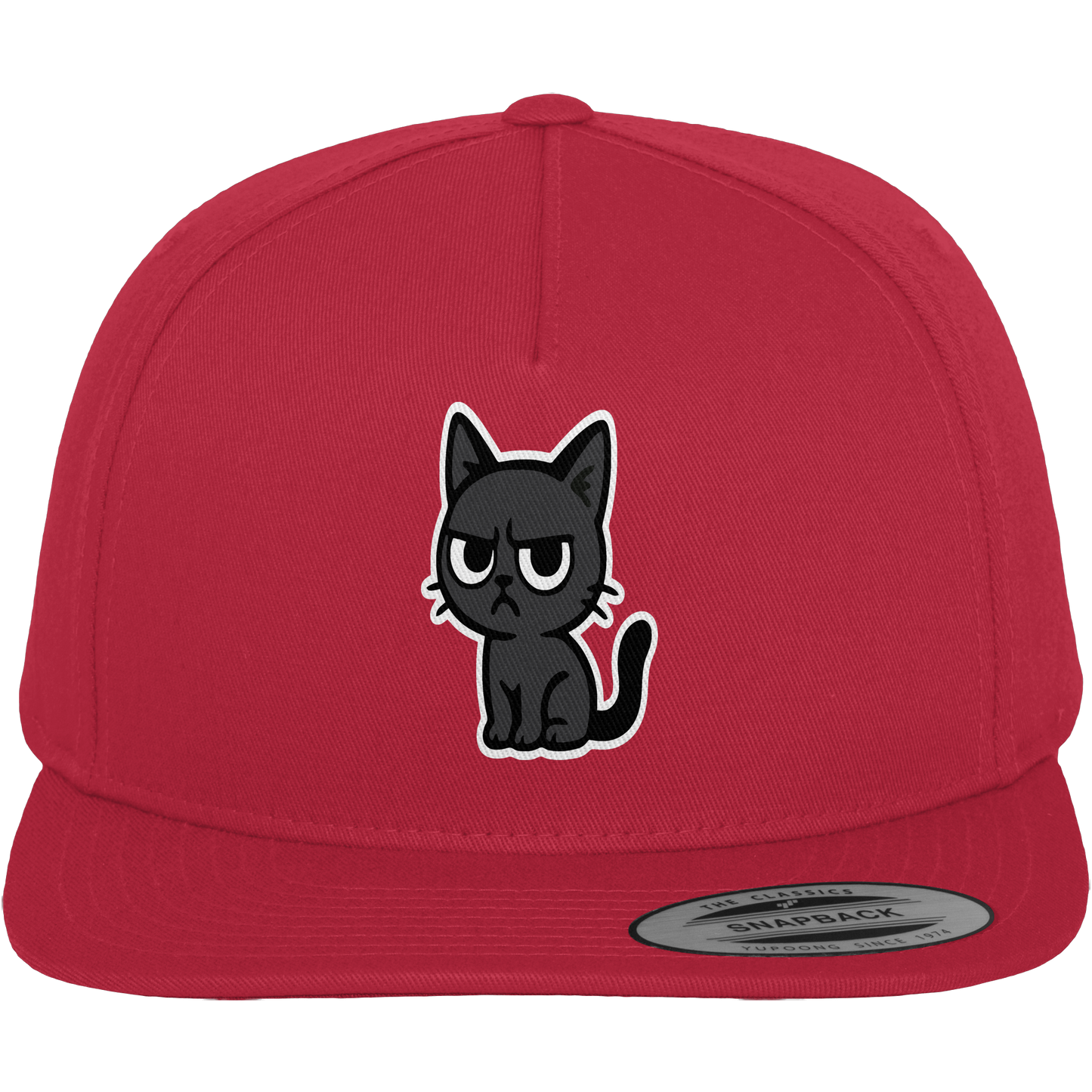 Schwarze Katze mit erhobenem Blick – Katzen haben Personal - Premium Snapback