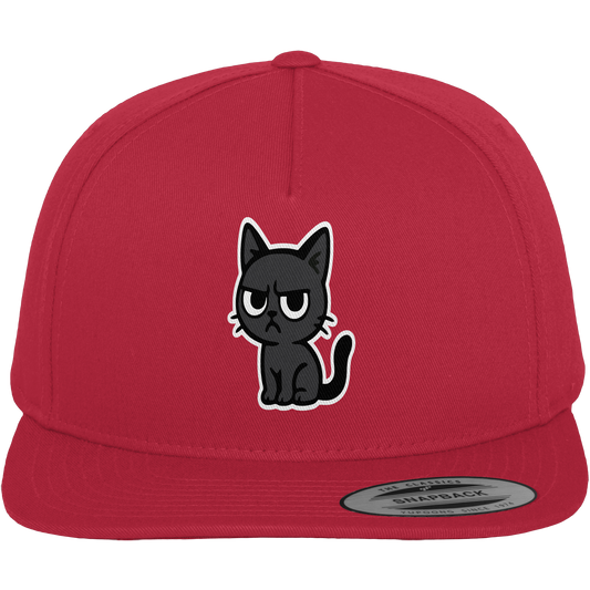 Schwarze Katze mit erhobenem Blick – Katzen haben Personal - Premium Snapback