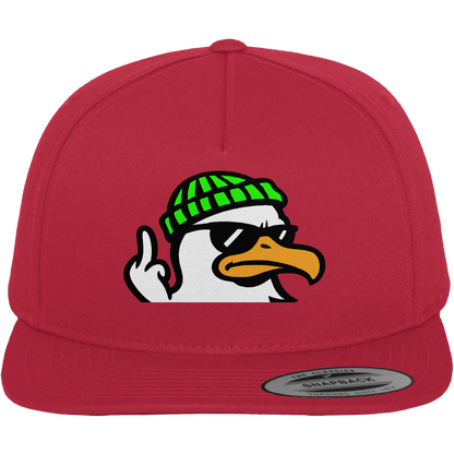 Möwe mit Mittelfinger – Klarstellung in Federform - Premium Snapback