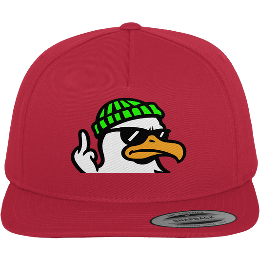 Möwe mit Mittelfinger – Klarstellung in Federform - Premium Snapback