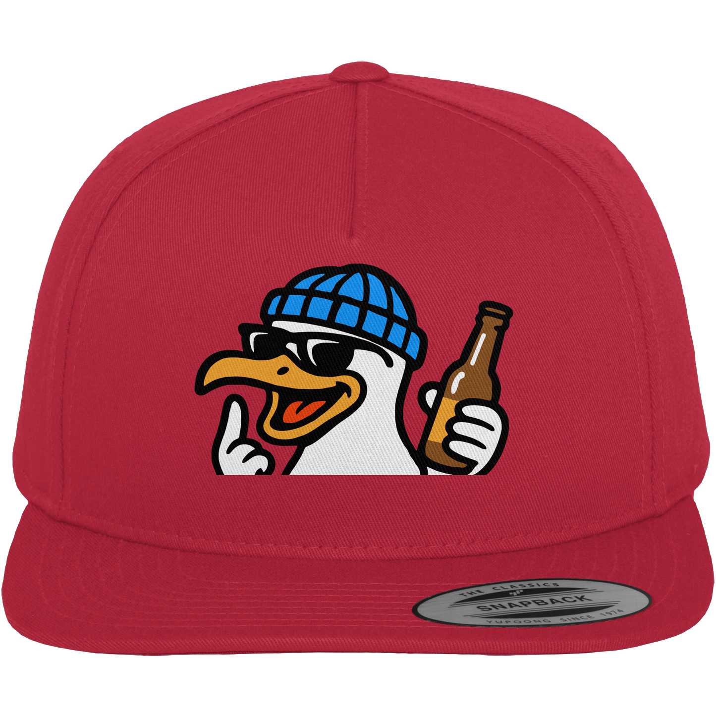Möwe mit Mittelfinger – Dein nachtaktives Party-Orakel - Premium Snapback