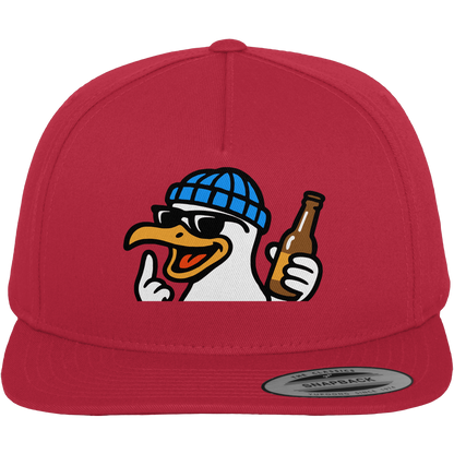 Möwe mit Mittelfinger – Dein nachtaktives Party-Orakel - Premium Snapback