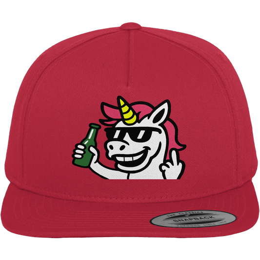 Einhorn mit Mittelfinger – Im Partymodus scheißt’s auf Glitzerregeln - Premium Snapback