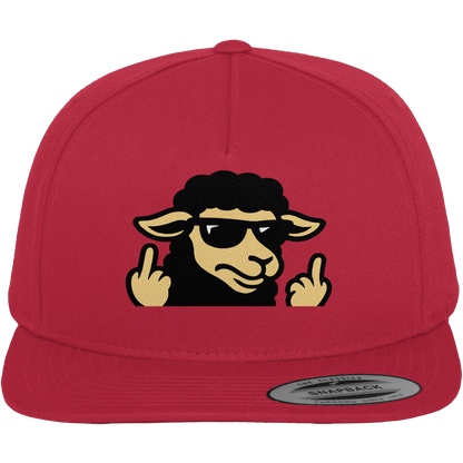 Schwarzes Schaf mit Mittelfinger – Schluss mit Nettigkeit - Premium Snapback