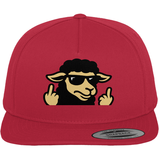 Schwarzes Schaf mit Mittelfinger – Schluss mit Nettigkeit - Premium Snapback