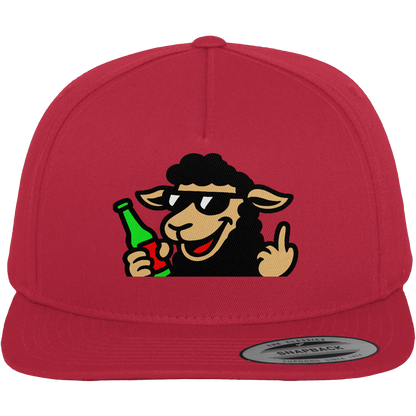 Schaf mit Mittelfinger im Partymodus – Zu viel Konfetti, zu wenig Geduld  - Premium Snapback