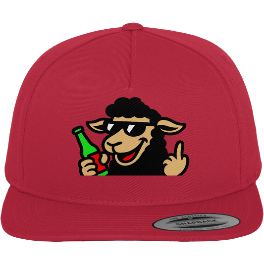 Schaf mit Mittelfinger im Partymodus – Zu viel Konfetti, zu wenig Geduld  - Premium Snapback