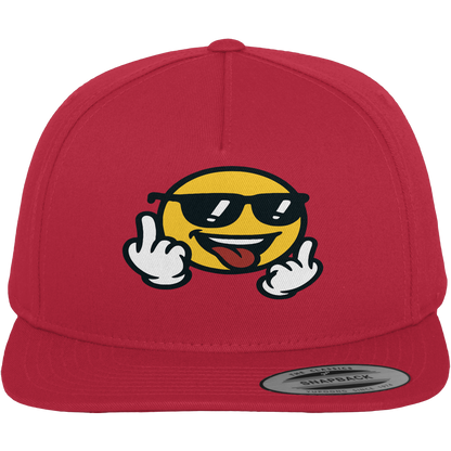 Smiley mit Mittelfinger – Der freundlichste Mittelfinger der Welt - Premium Snapback
